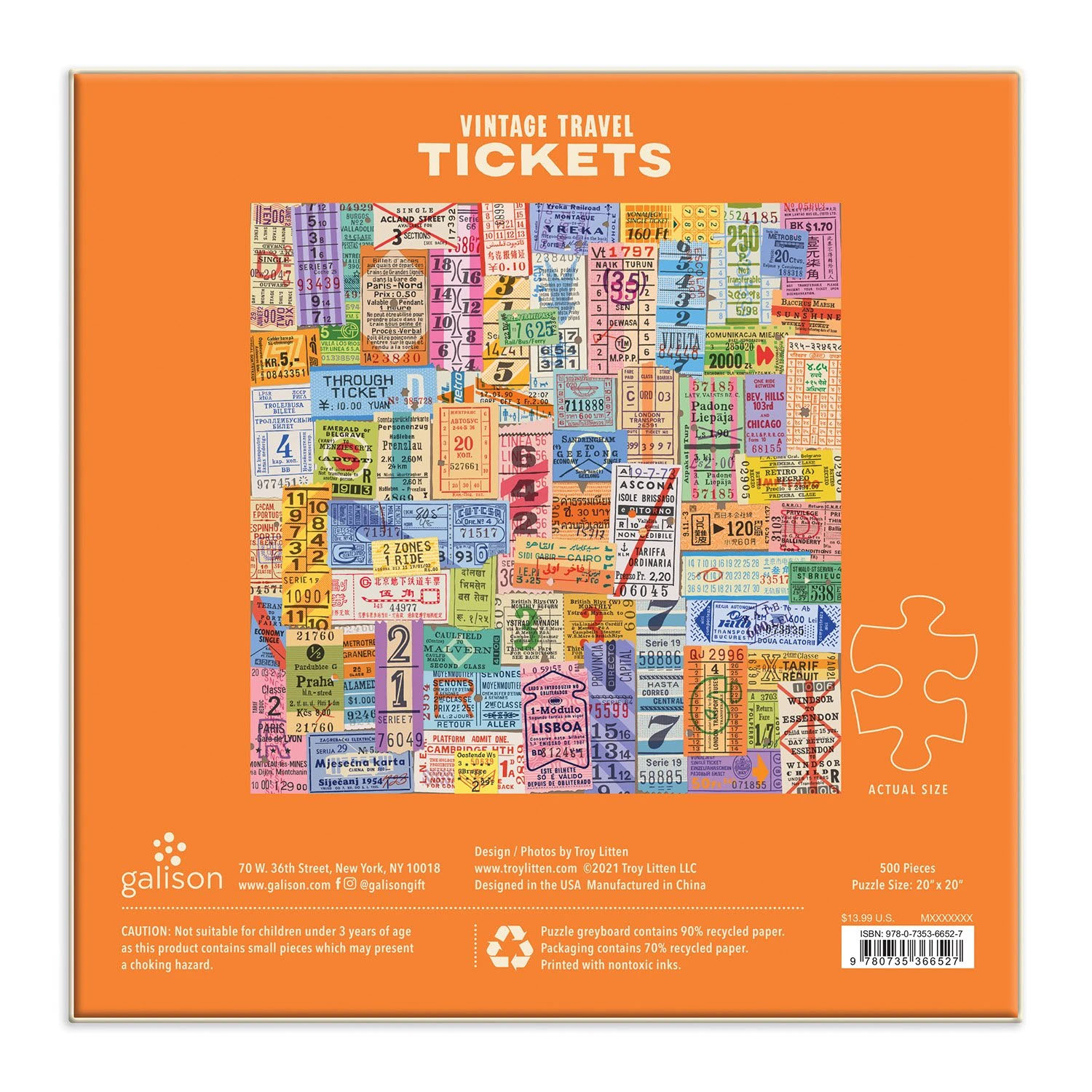 Vintage Travel Tickets 500 Piece Puzzle - 5