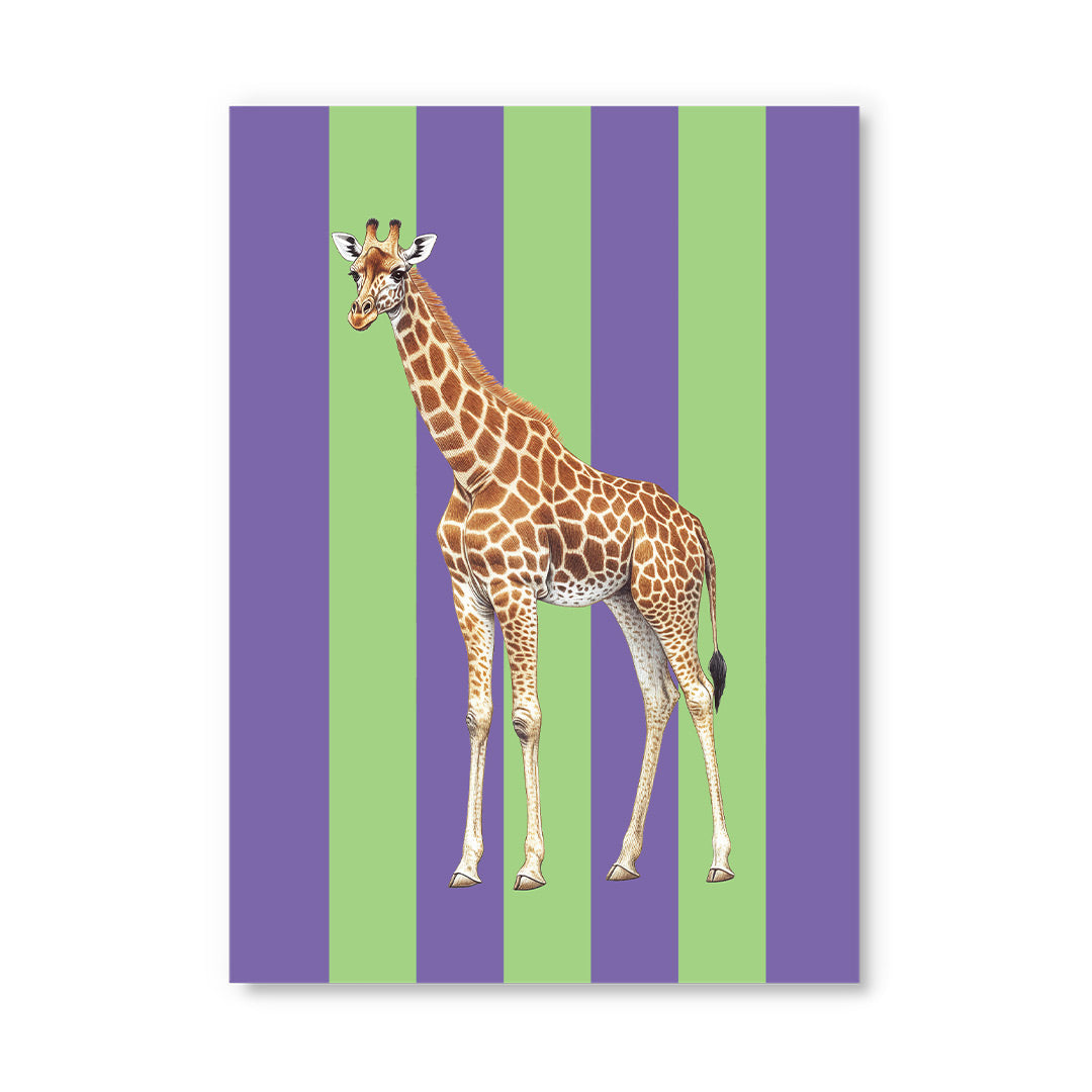 Striped Giraffe Postcard (12328) - 2