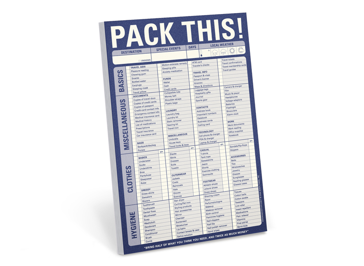 Pack This! Pad 