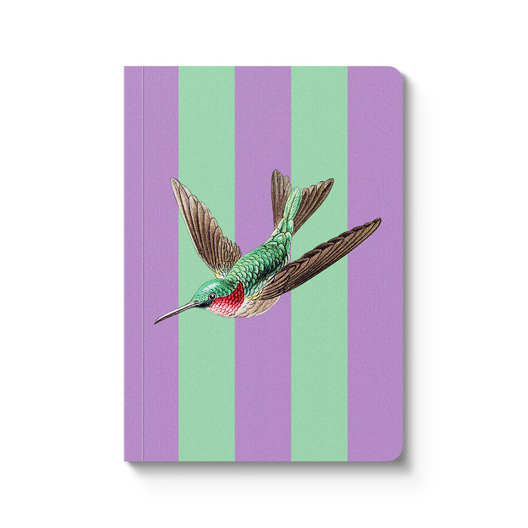 Striped Hummingbird Paperback Notebook (A6) (12360)