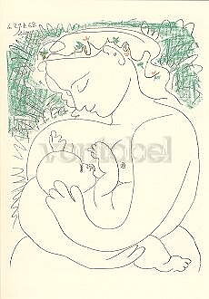 Picasso/Mother & Child, Greeting Card