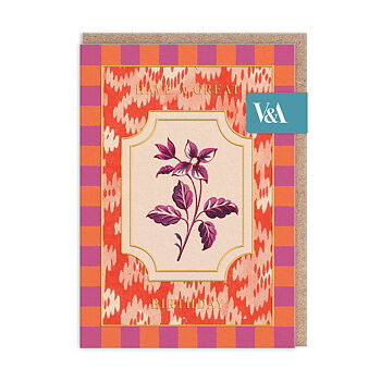 Cottagecore Orange and Purple Greeting Card (12603)