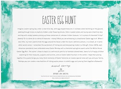Galison Easter Egg Hunt – 1000 Piece Michael Storrings Puzzle Featuring The Spirit Of Easter Festivities At A Whimsical Park - 3