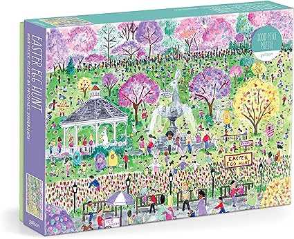 Galison Easter Egg Hunt – 1000 Piece Michael Storrings Puzzle Featuring The Spirit Of Easter Festivities At A Whimsical Park - 5