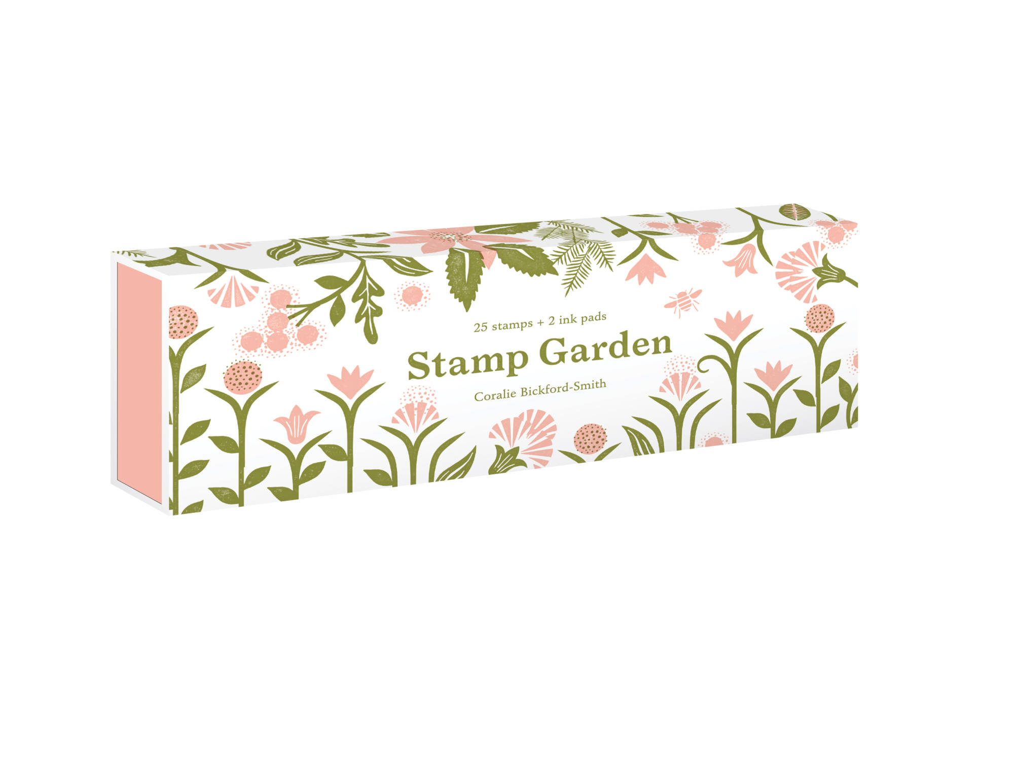 Stamp Garden, 25 wood-backed stamps in matchbox