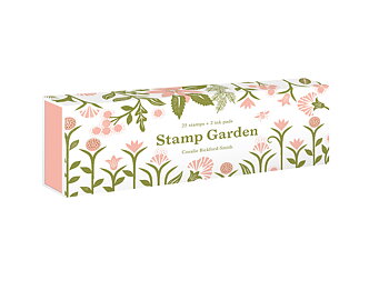 Stamp Garden, 25 wood-backed stamps in matchbox