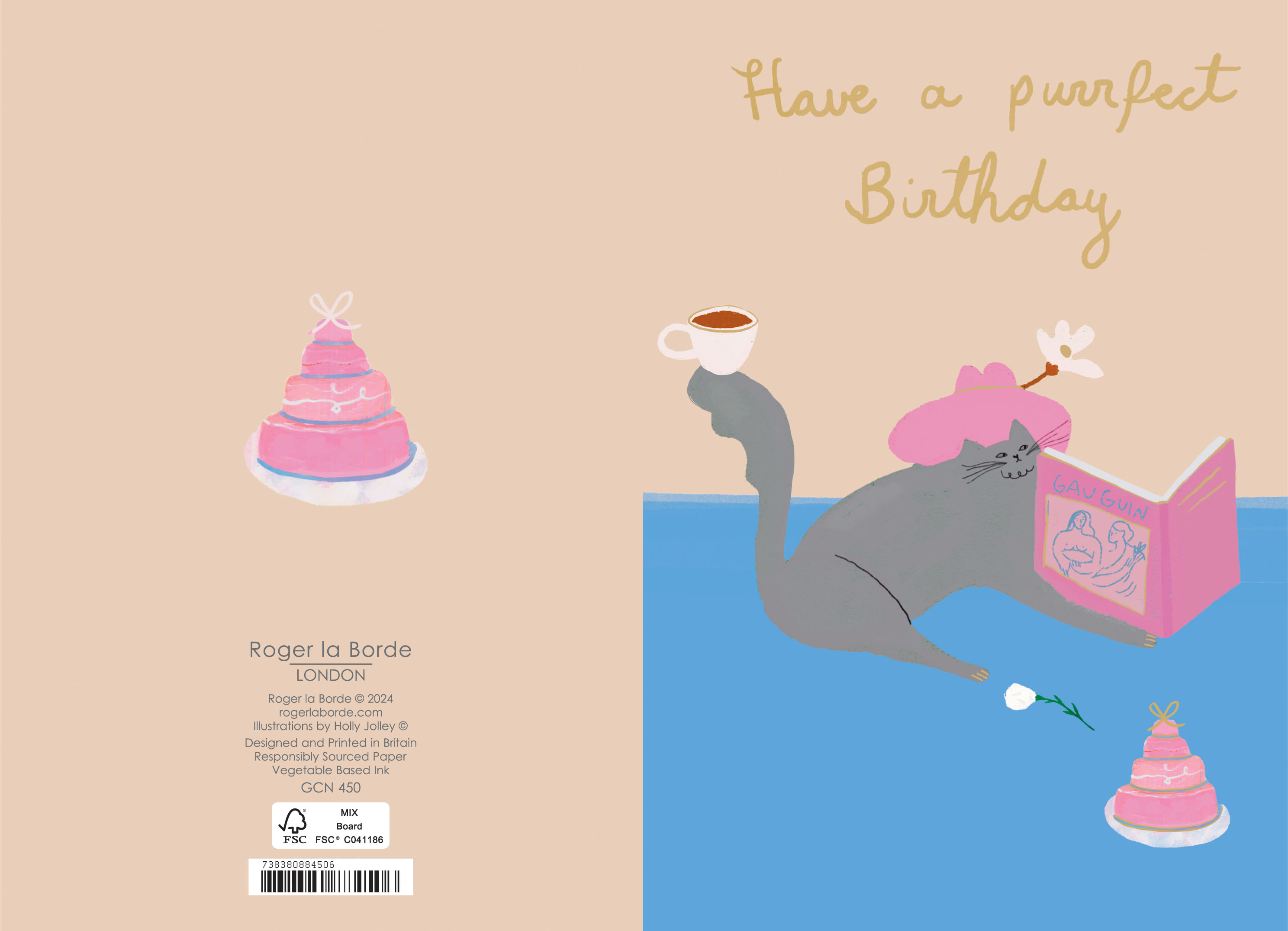 Art Loving Cat Petite Card - 2
