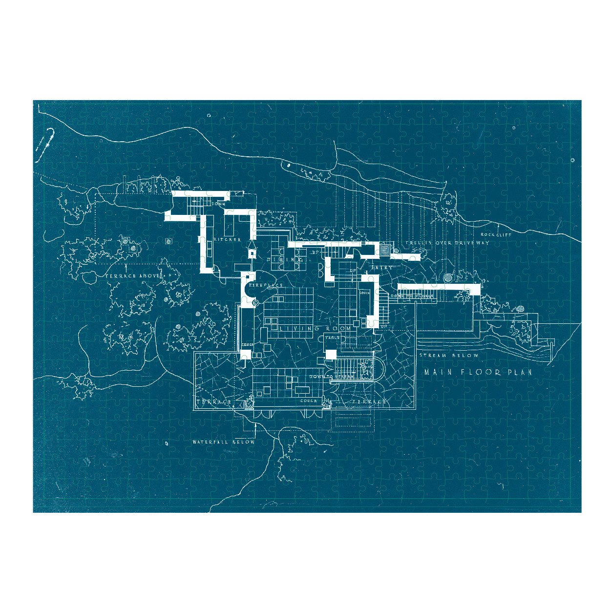 Frank Lloyd Wright Fallingwater 2-sided 500 Piece Puzzle - 3