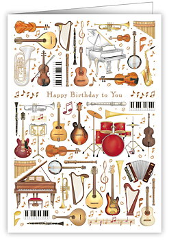 Musical Intruments, Extra Large Greeting Card