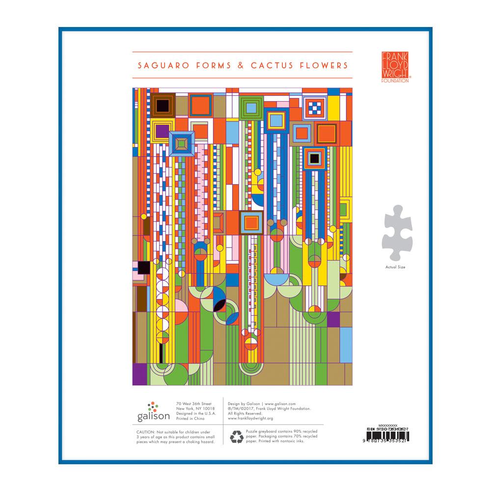Frank Lloyd Wright Saguaro Cactus And Forms Foil Stamped 1000 Pc Puzzle - 4