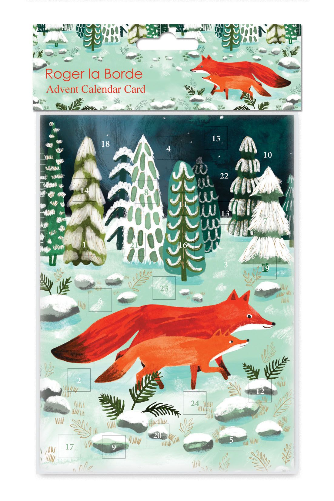 Running Foxes, Advent Calendar Cards
