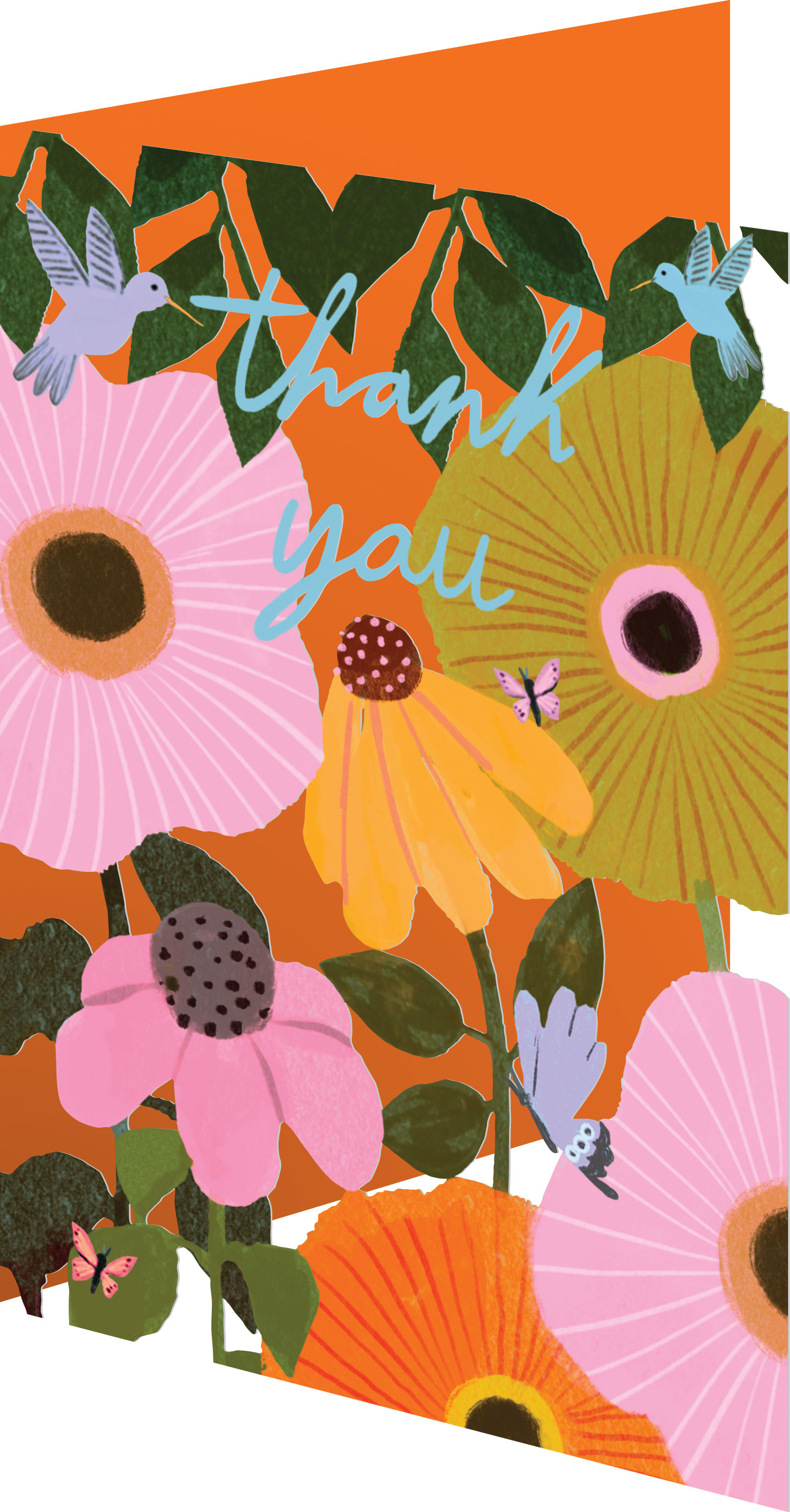 Thank you Coneflowers Lasercut Card