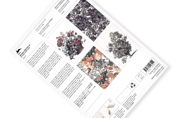 Floral Engravings, A4 Writing Paper&Notepad - 2