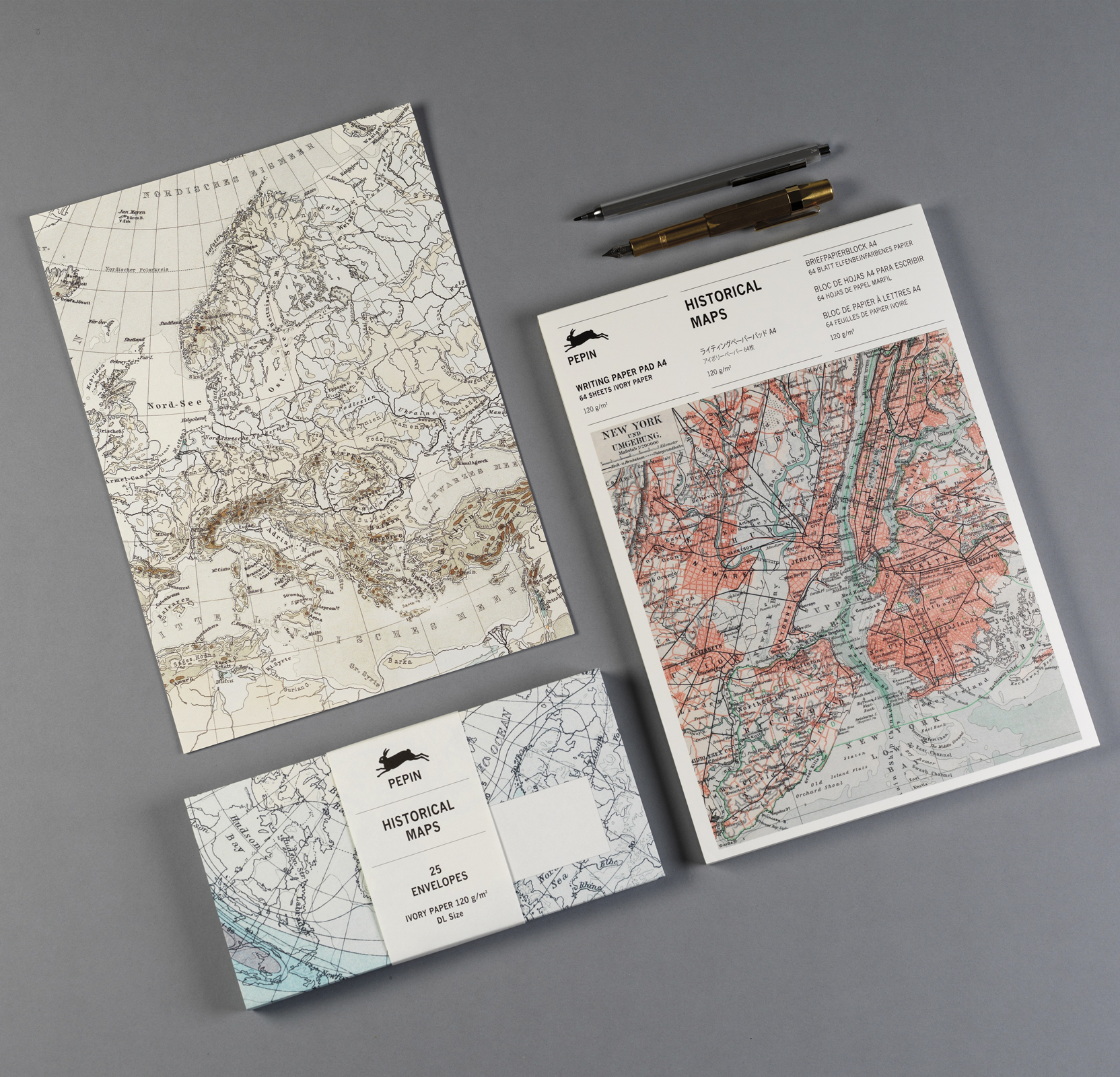Historical Maps, A4 Writing Paper&Notepad - 3