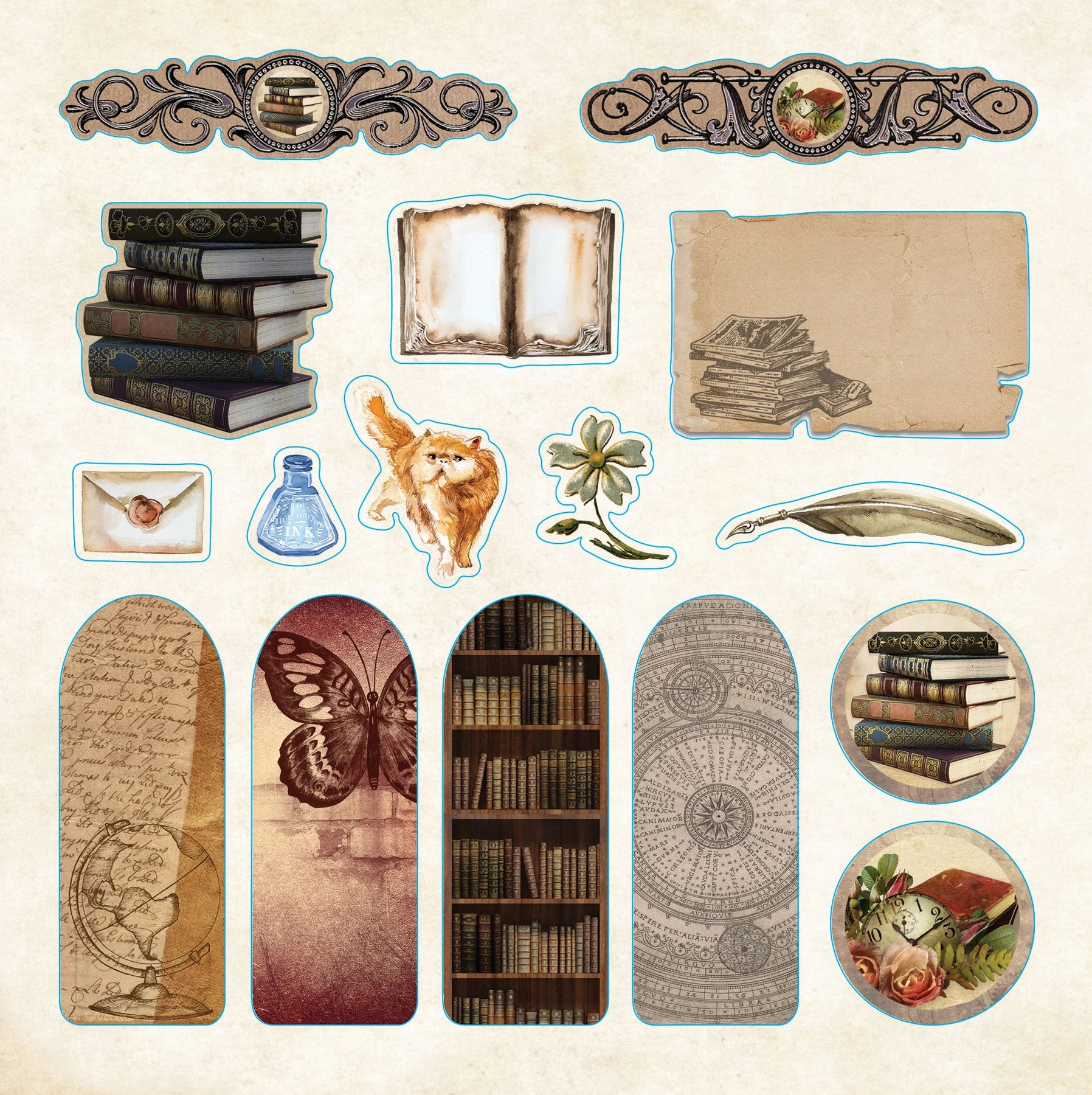 Bibliophilia Ephemera Sticker Book - 6