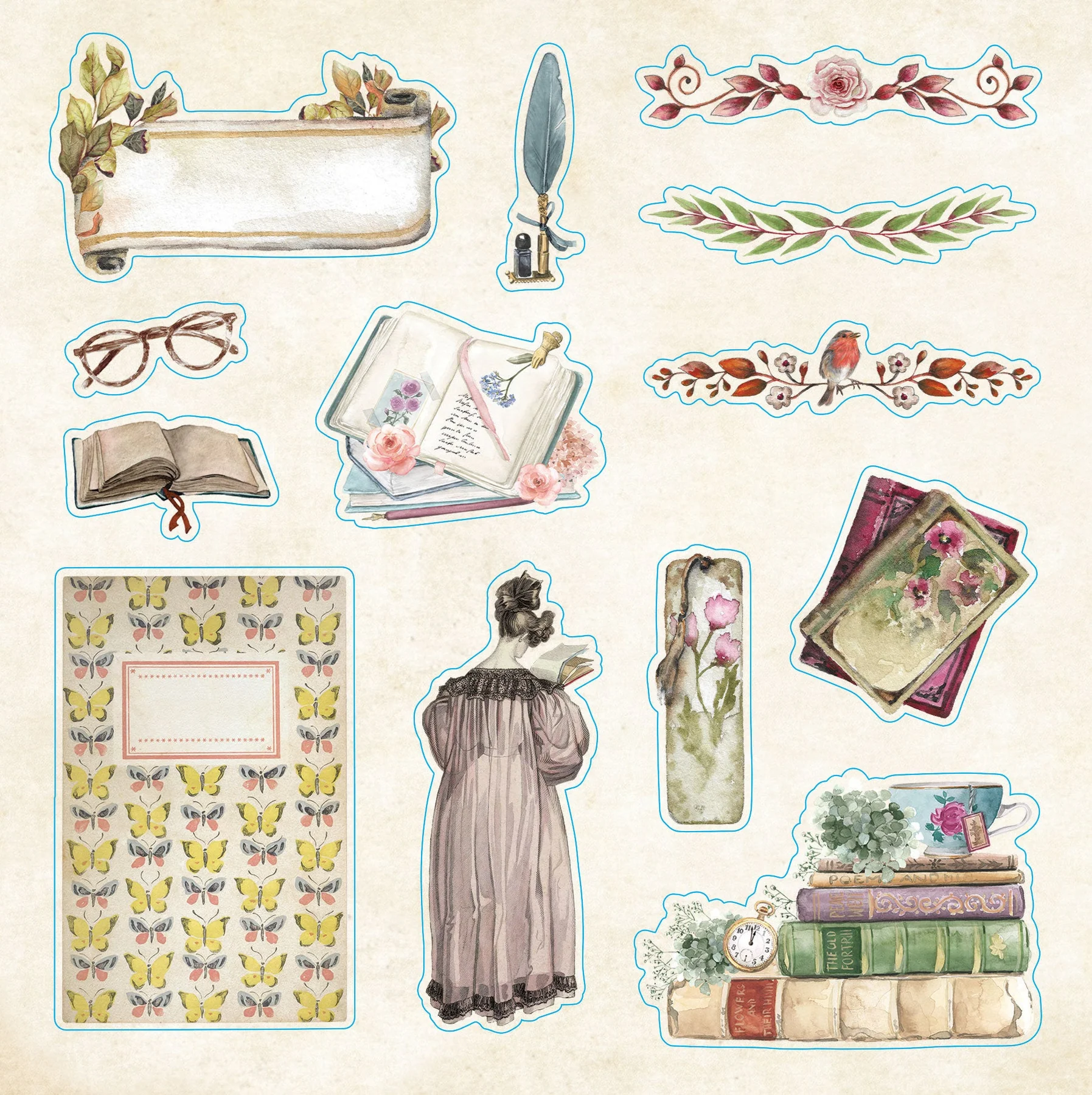 Bibliophilia Ephemera Sticker Book - 5