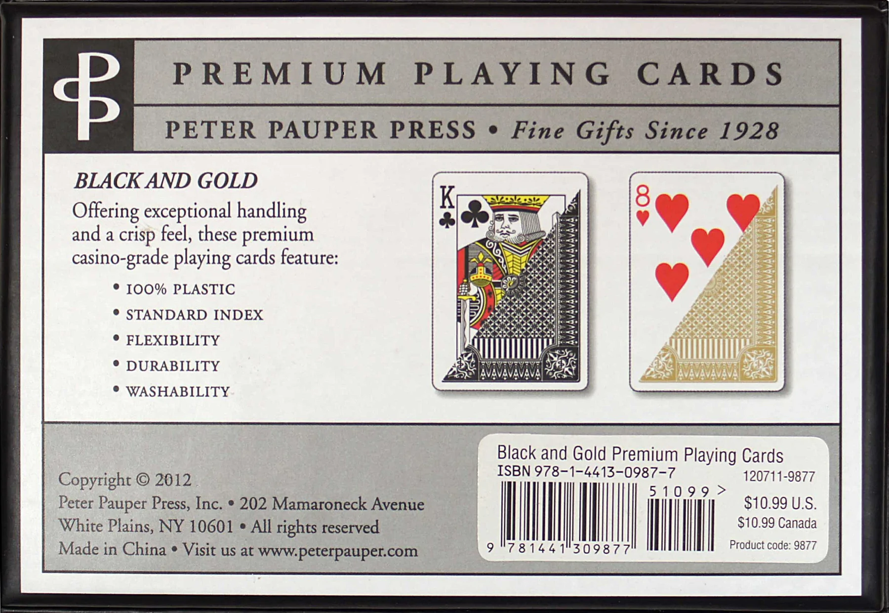 Prem Cards Poker Black/Gold - 4
