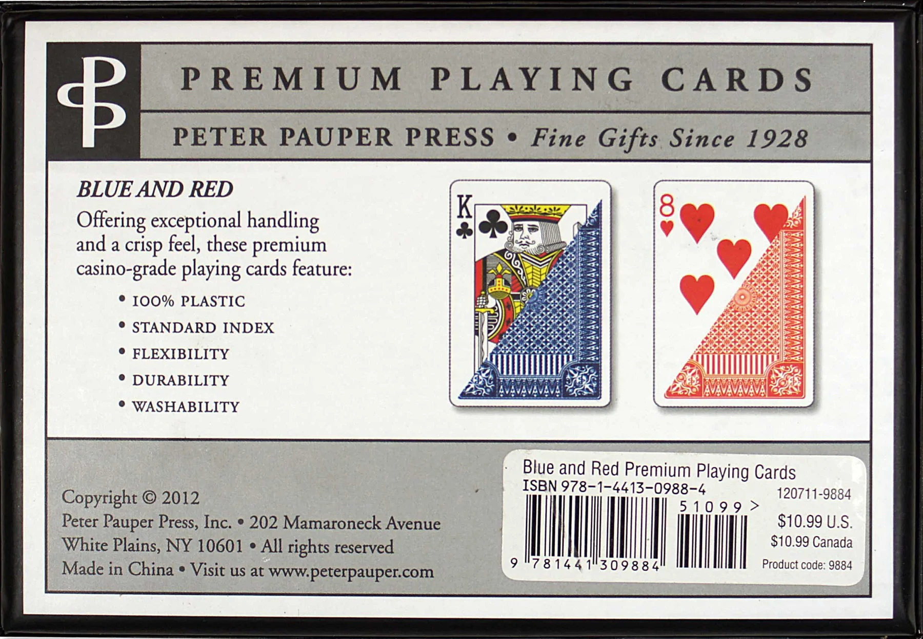 Prem Cards Poker Blue/Red - 3