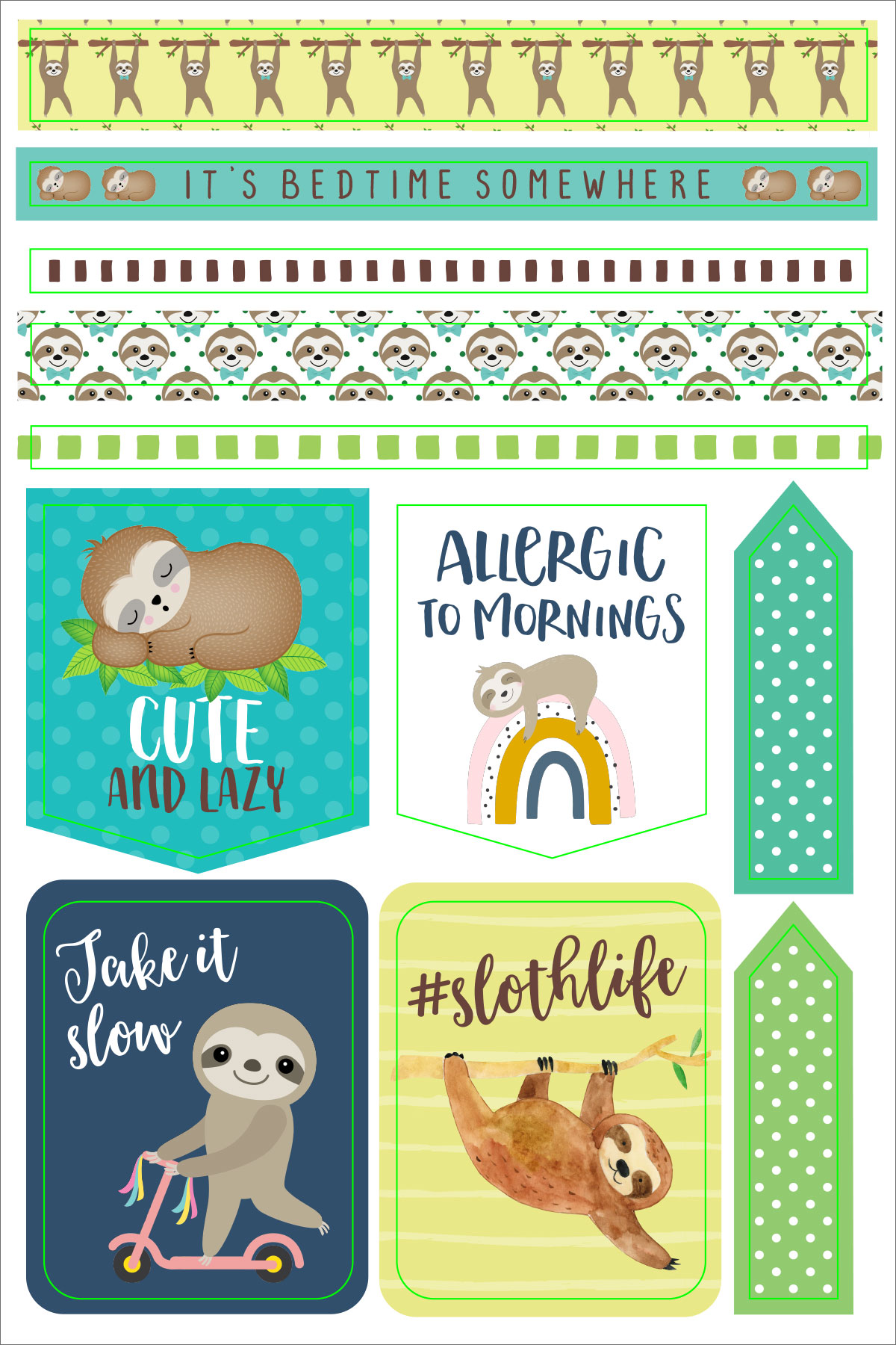Planner Stickers Sloth - 11