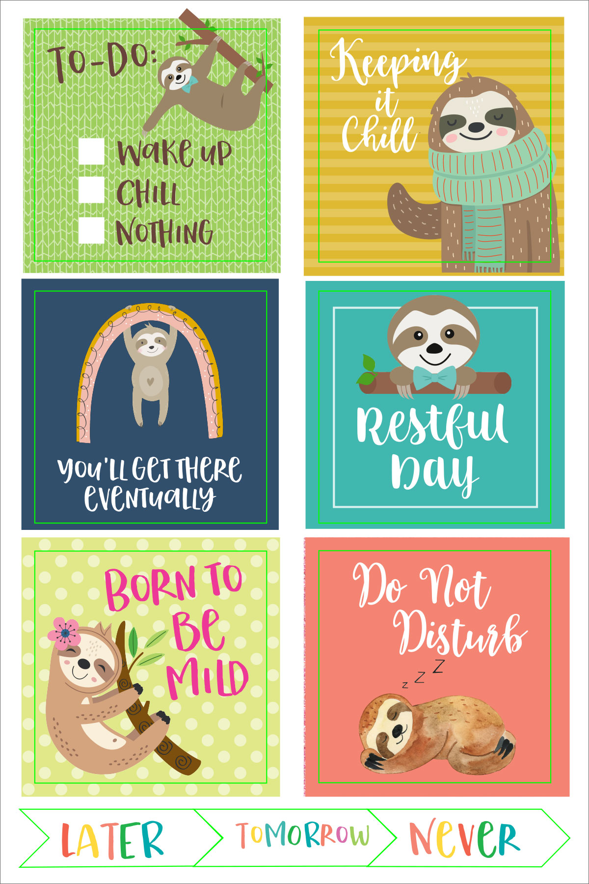 Planner Stickers Sloth - 10
