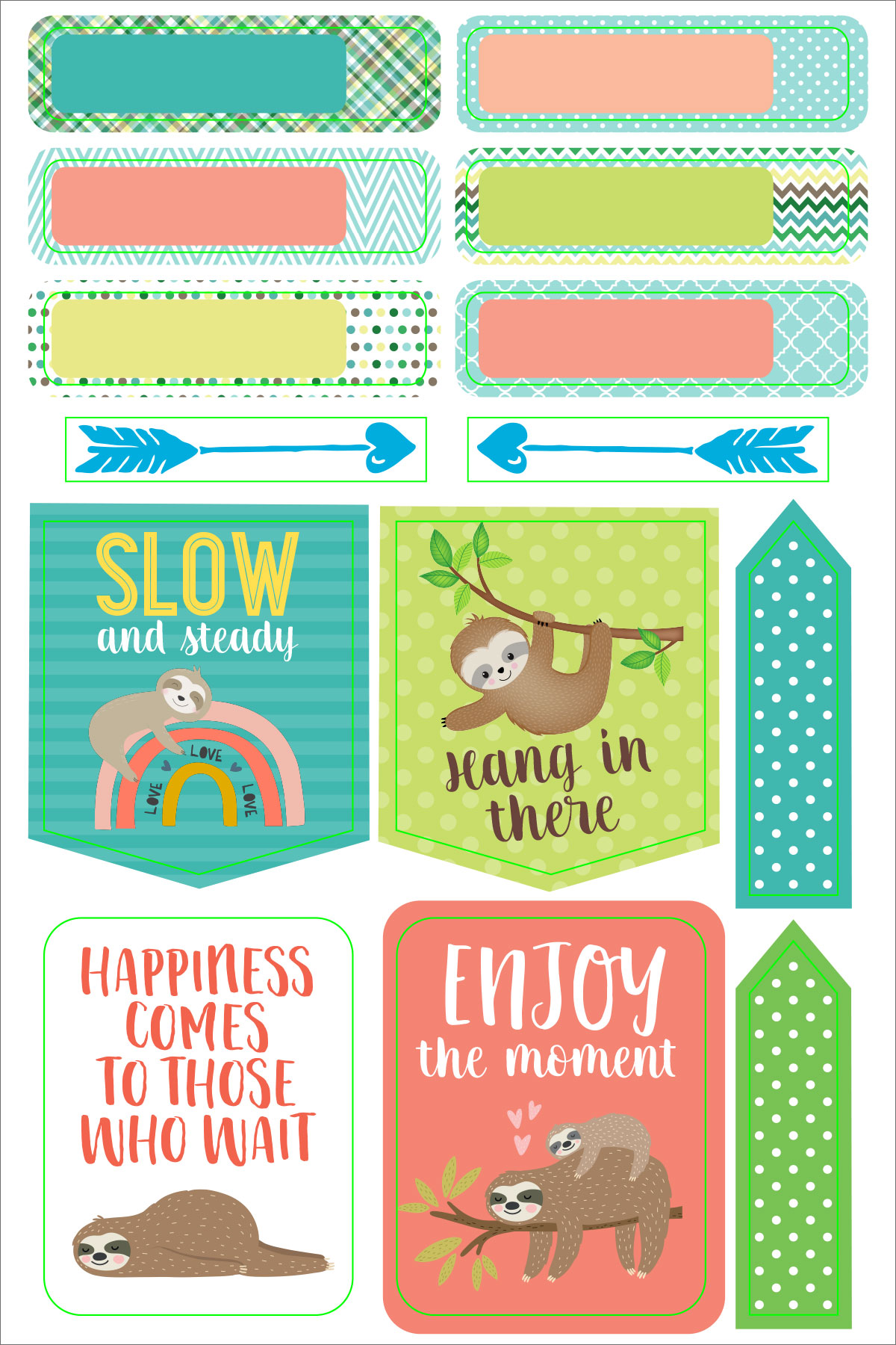 Planner Stickers Sloth - 4