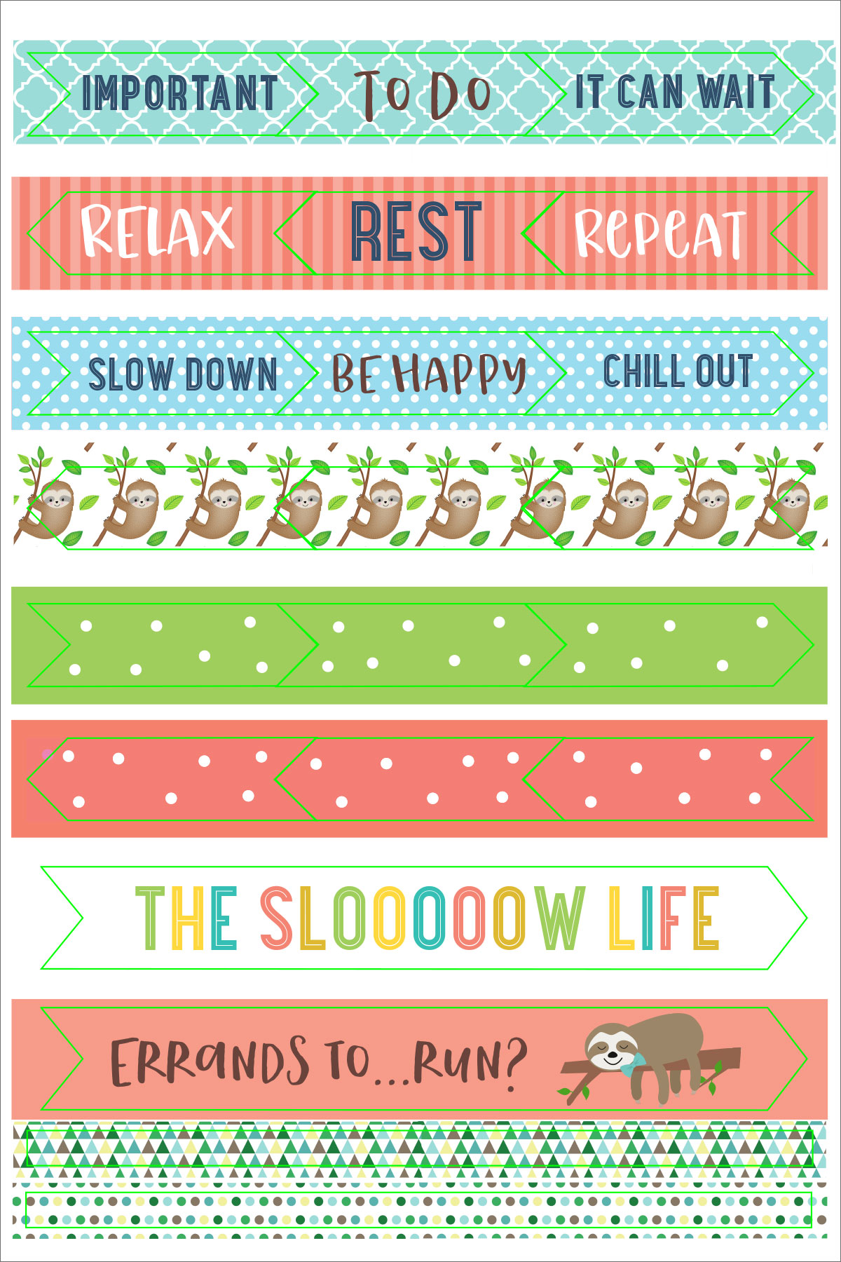 Planner Stickers Sloth - 14