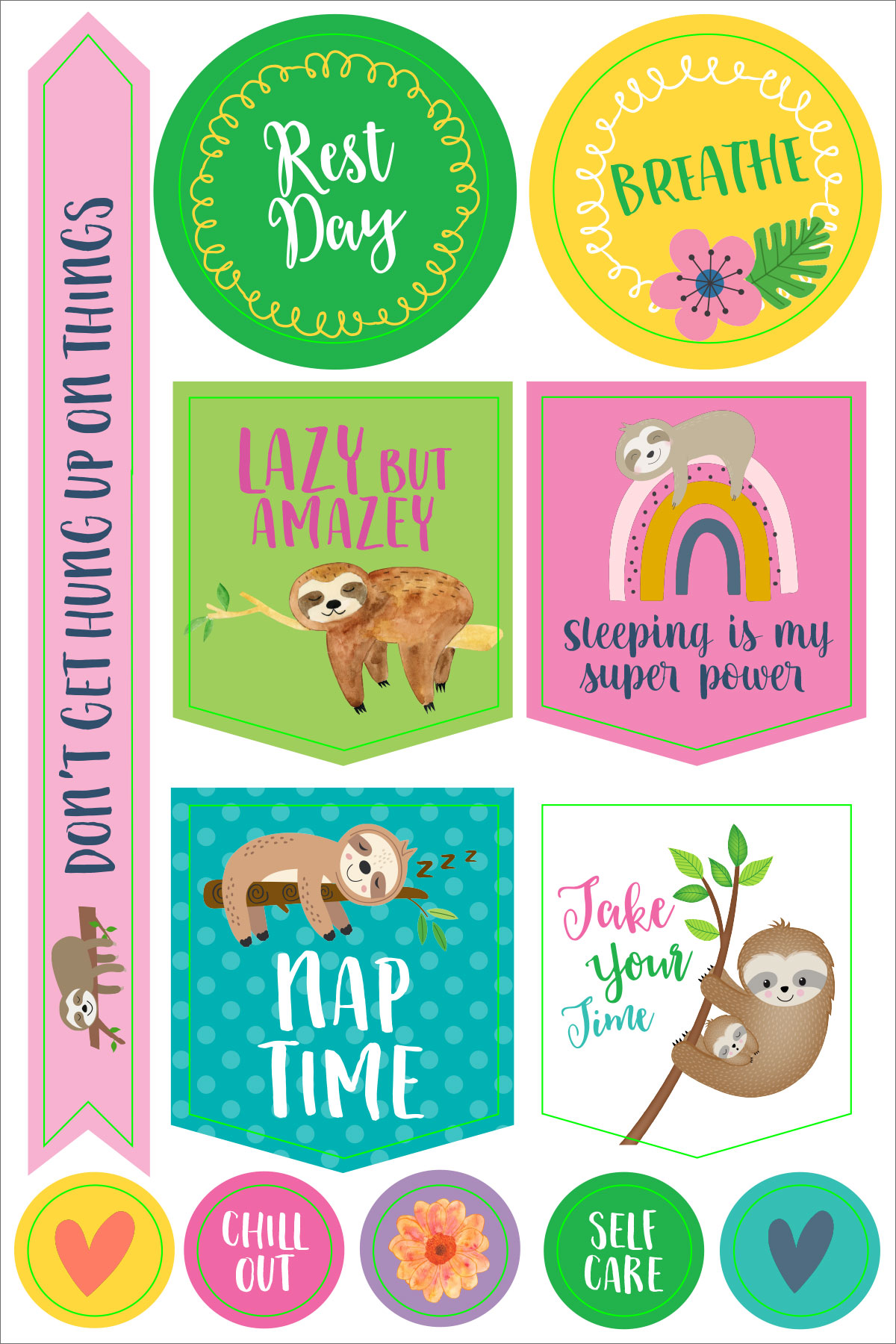 Planner Stickers Sloth - 7