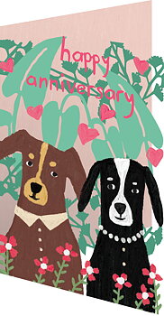 Dog Couple Lasercut Card