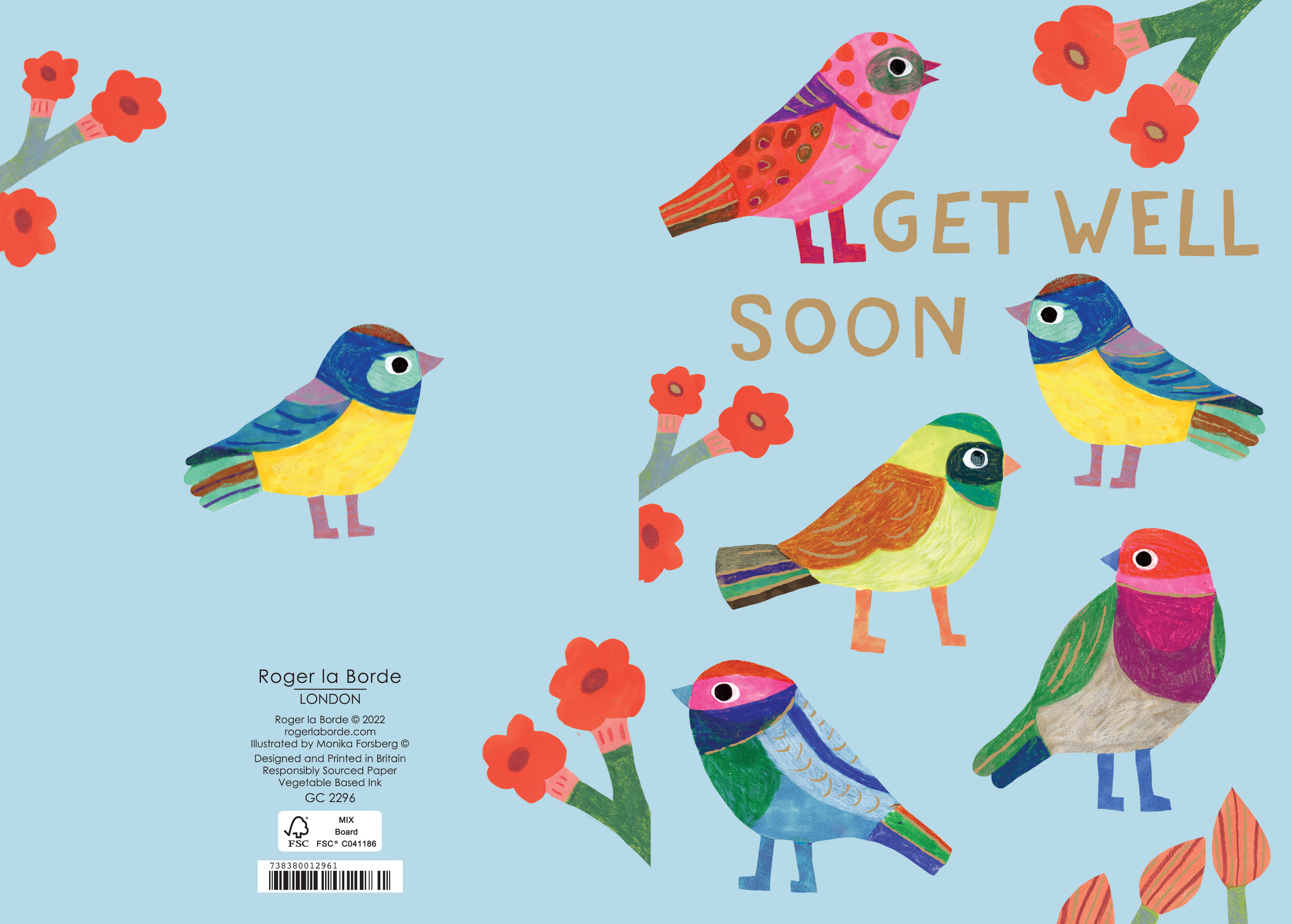 Colourful Birds Greeting Card - 3