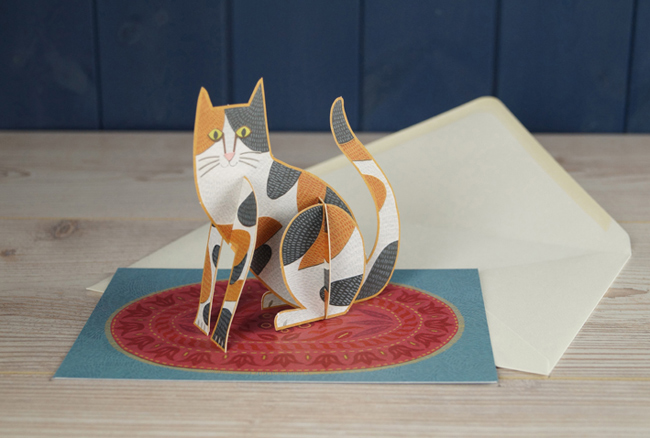 Pop-out Cat, Greeting Card