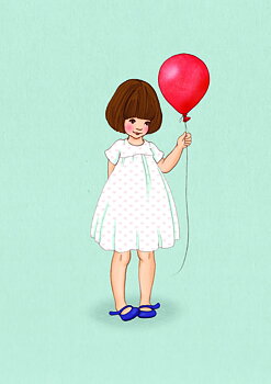 Belle's Balloon, Postcard