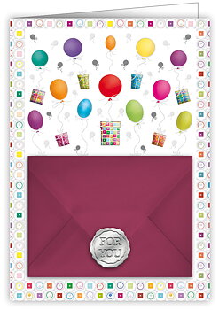 Colourful Balloons, Greeting Card