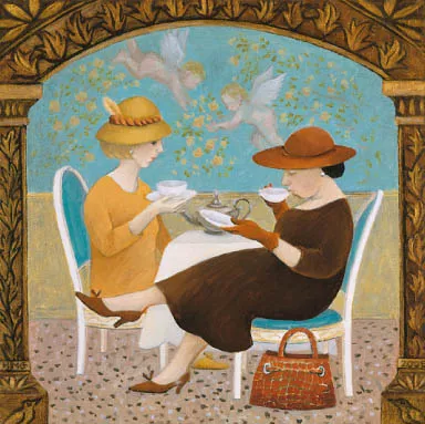 Tea in Venice. Due, Greeting Card