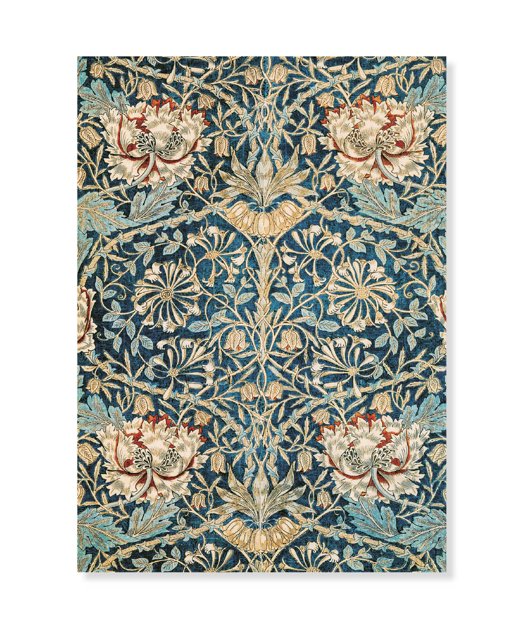 Honeysuckle Textile, William Morris, Vykort