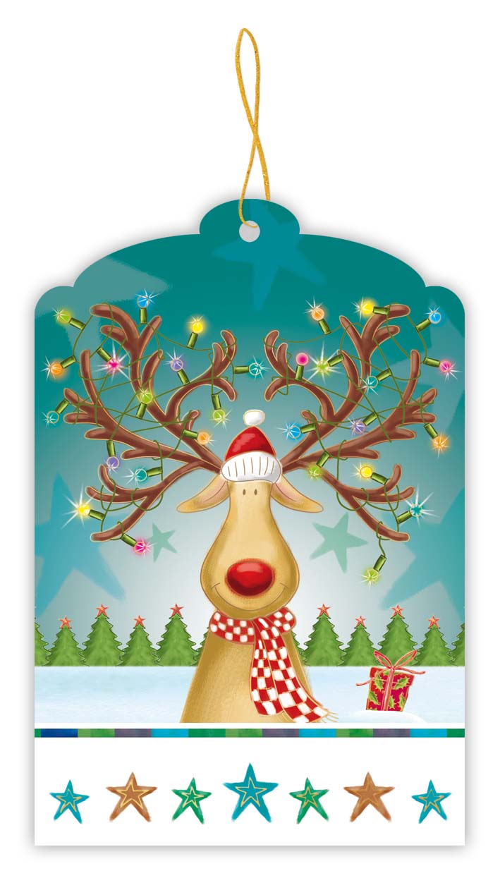 Xmas Reindeer Gifttags, 9482