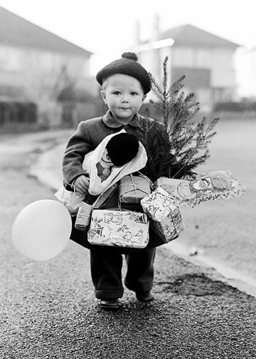 Boy with Tree, Greeting Card