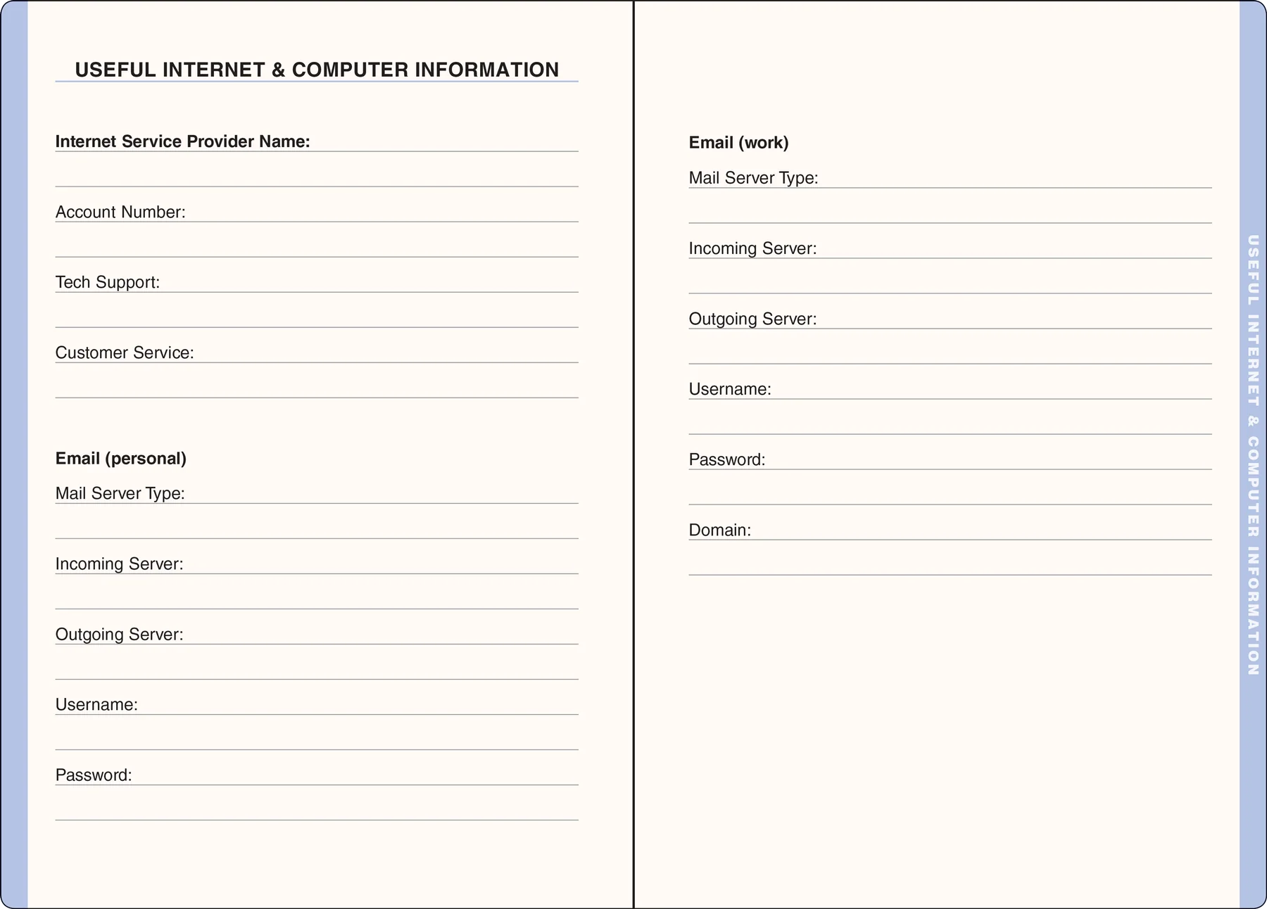 Wildflower Garden Large Internet Address & Password Logbook - 5