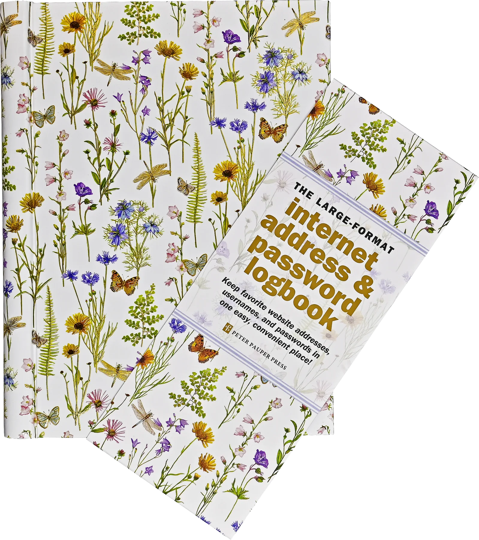 Wildflower Garden Large Internet Address & Password Logbook - 6