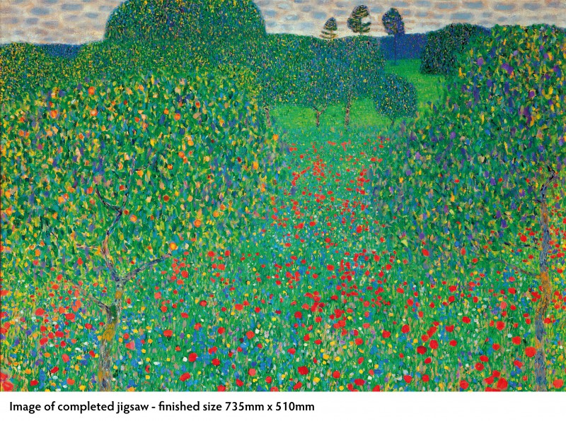 Gustav Klimt: Poppy Field, 1000-piece jigsaws - 4