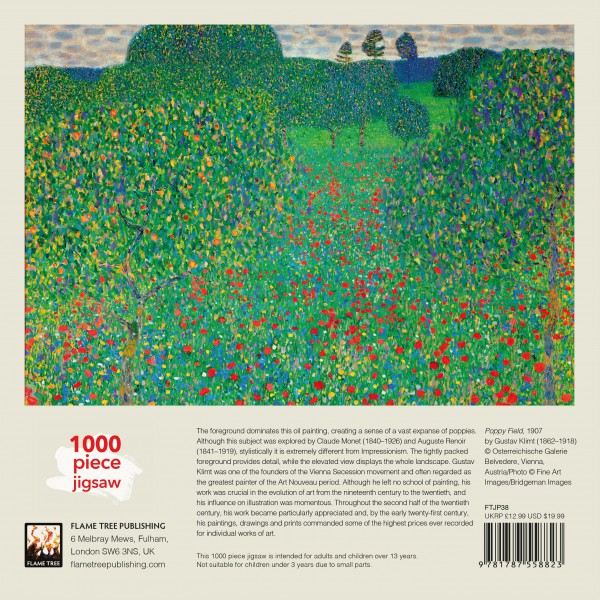 Gustav Klimt: Poppy Field, 1000-piece jigsaws - 2