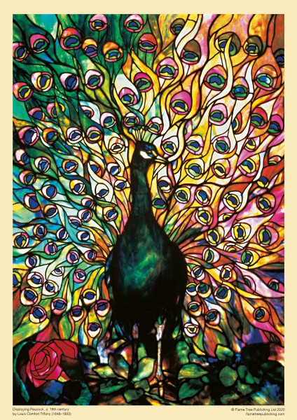 Louis Comfort Tiffany: Displaying Peacock, 1000-piece jigsaws - 2