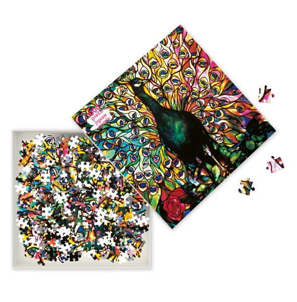 Louis Comfort Tiffany: Displaying Peacock, 1000-piece jigsaws - 3
