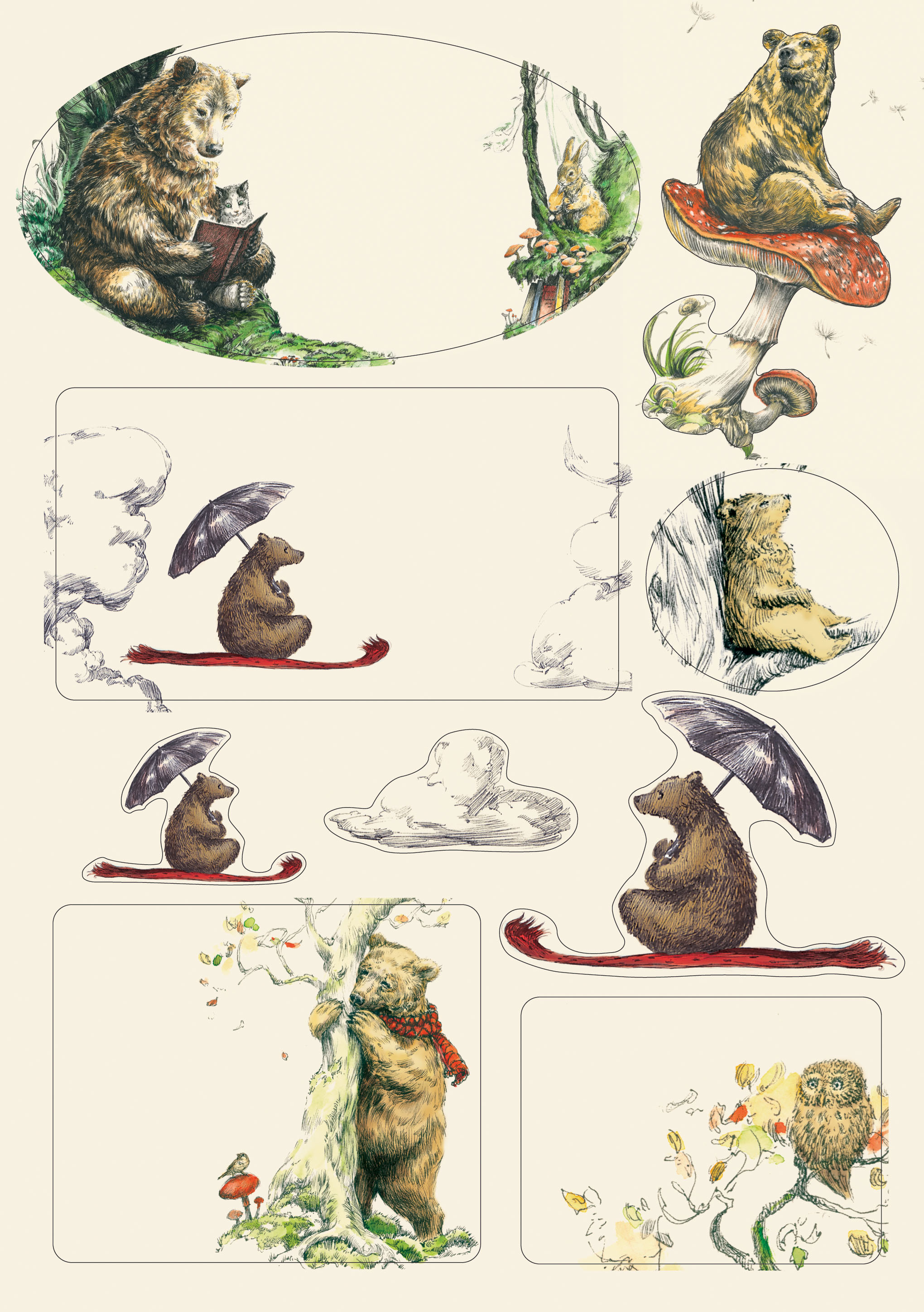 Flying Bear Writing Paper Set - 3