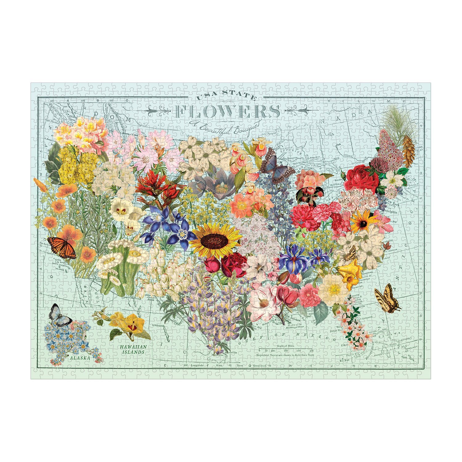 Wendy Gold USA State Flowers 1000 Piece Puzzle - 3
