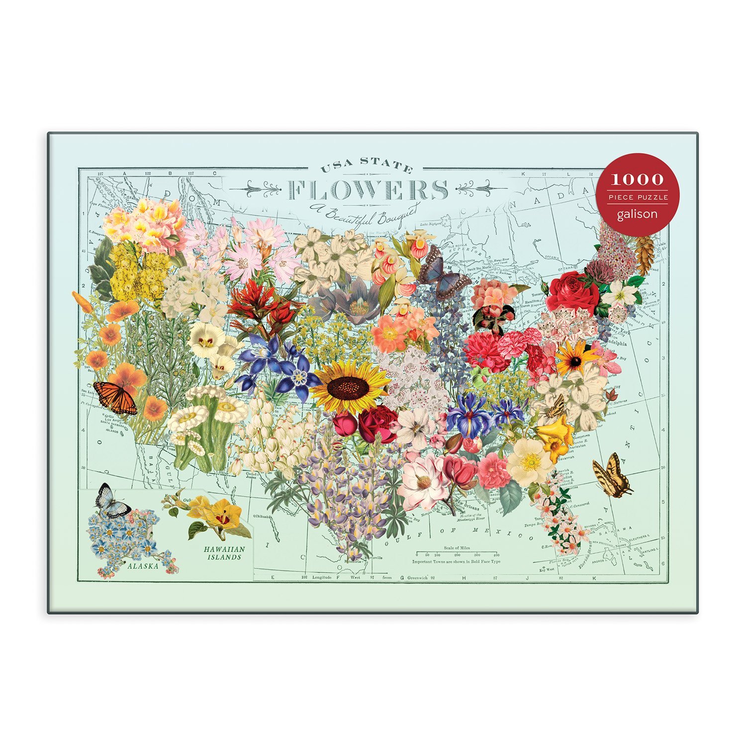 Wendy Gold USA State Flowers 1000 Piece Puzzle - 2