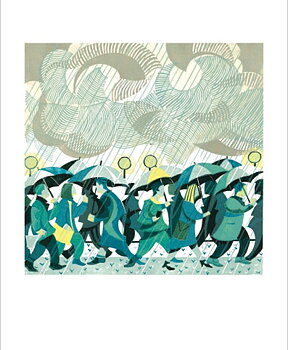 A Wet Walk, Greeting Card 