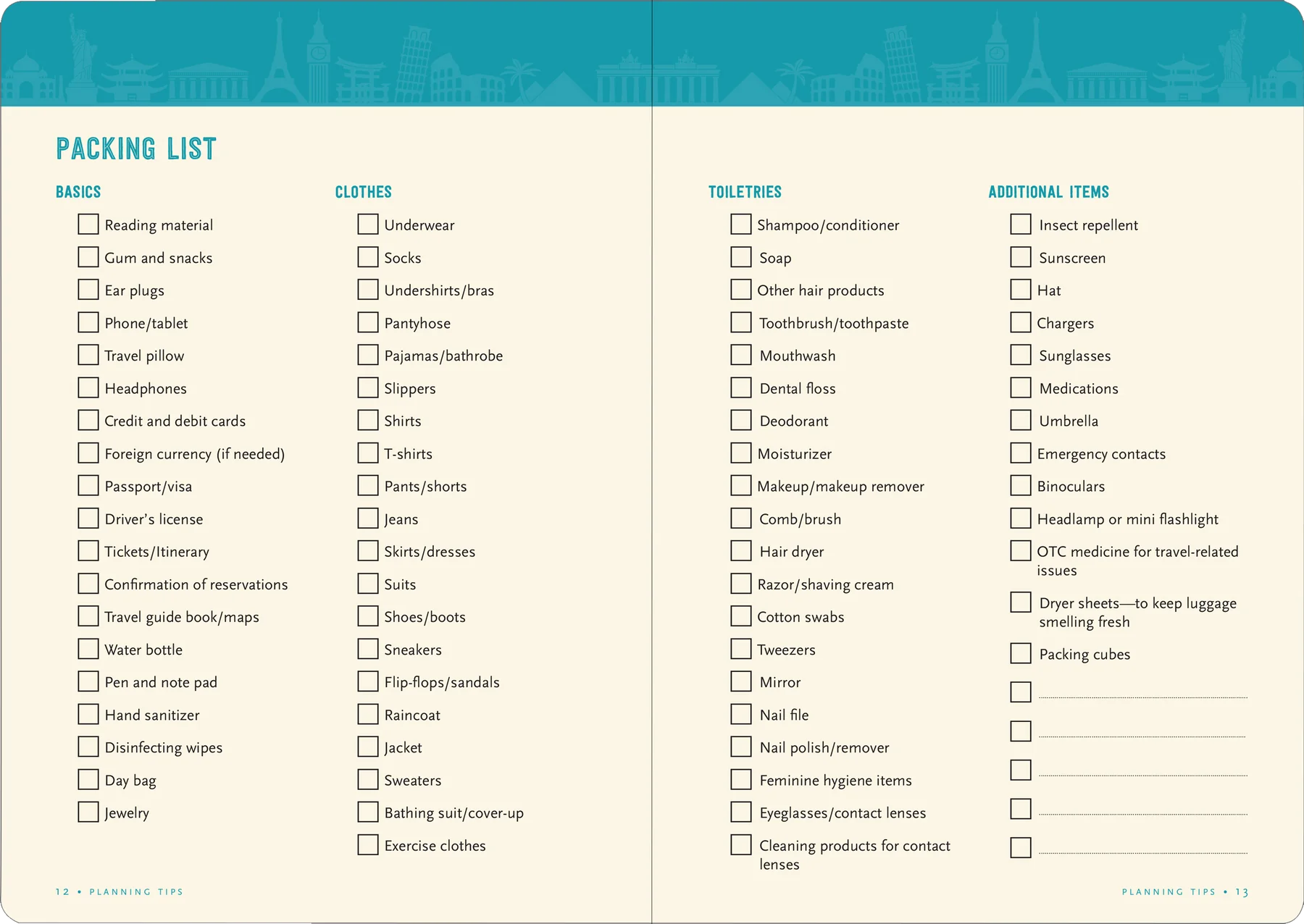 Travel Planner Checklist - 4