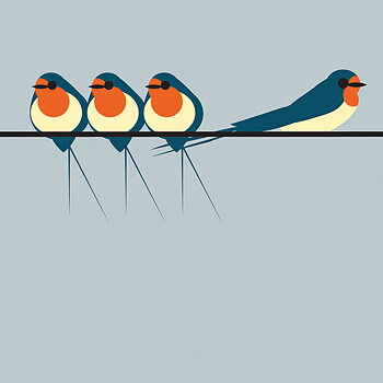 Swallows On A Line, Everyday Single Card