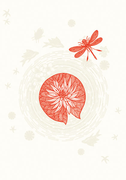 Red Lily Pad, Everyday Single Card