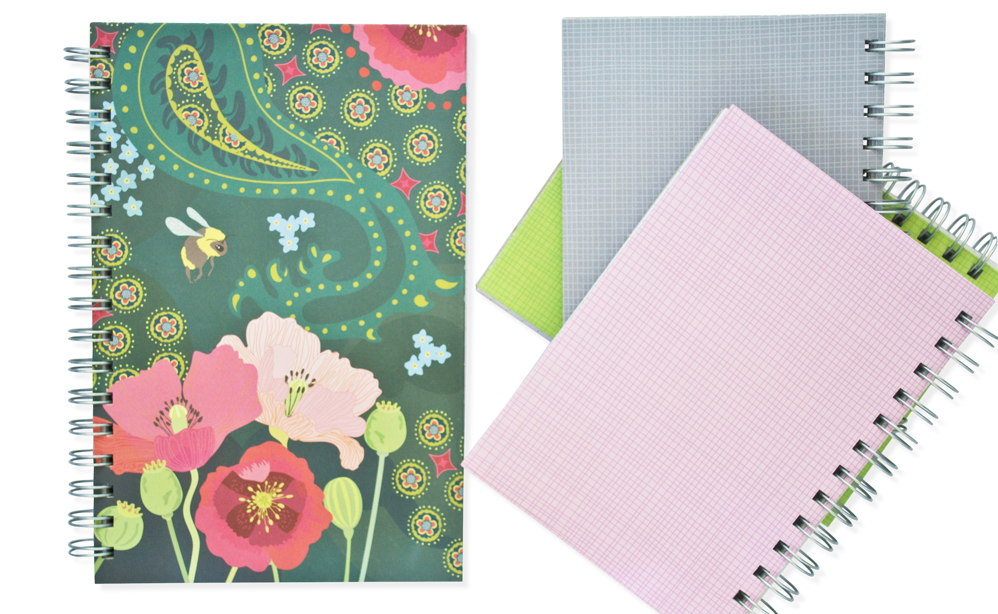 Pink Hay, Spiralbunden Anteckningsbok, 80 sidor - 5